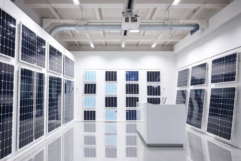 Engage Solar showroom in Exeter displaying solar panels and battery systems